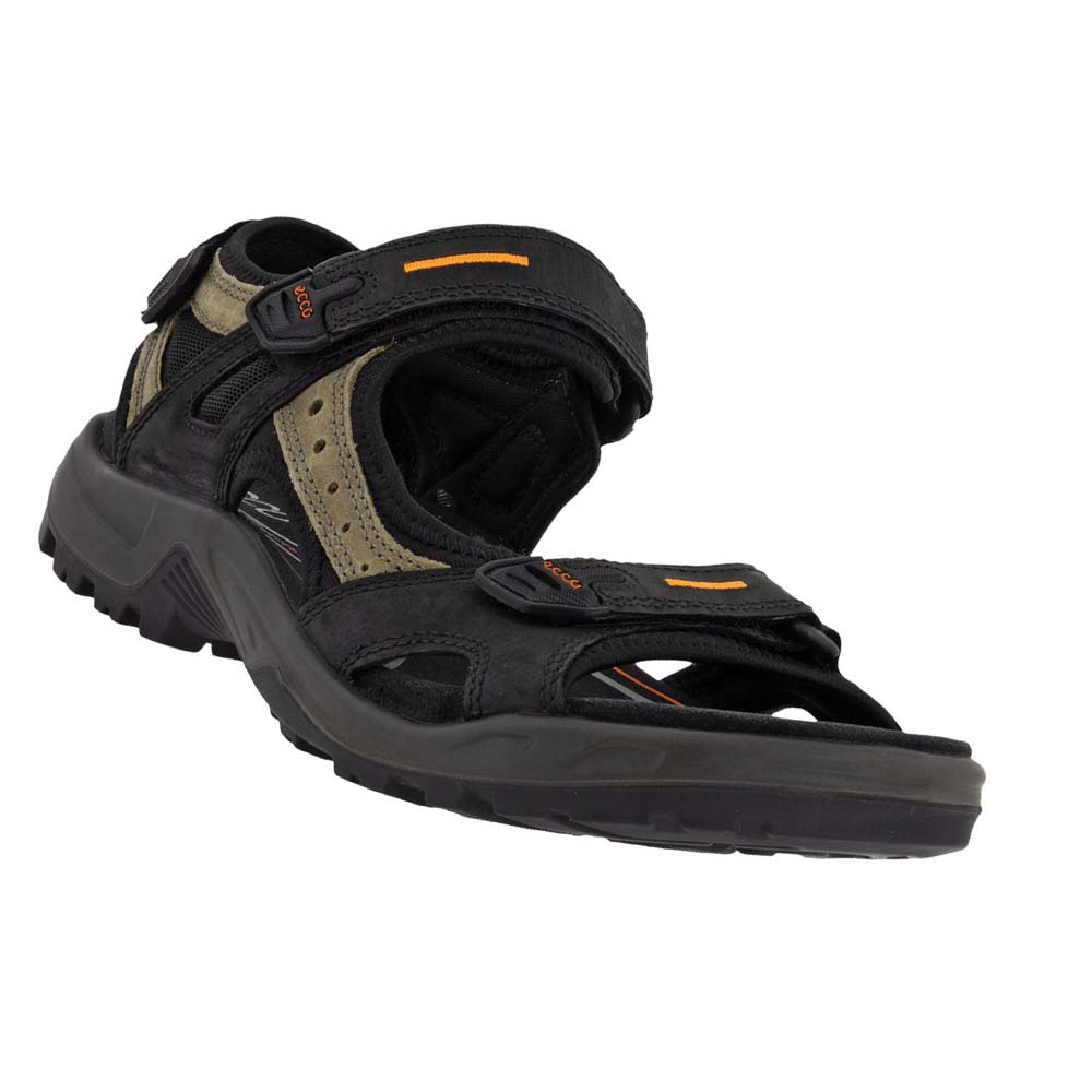 Men's Ecco Yucatan Sandals Black | USA 593KOR